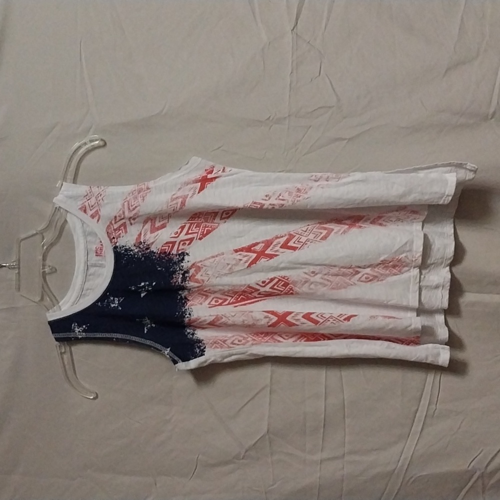 Women's Epic Threads red white and blue tank top size XL